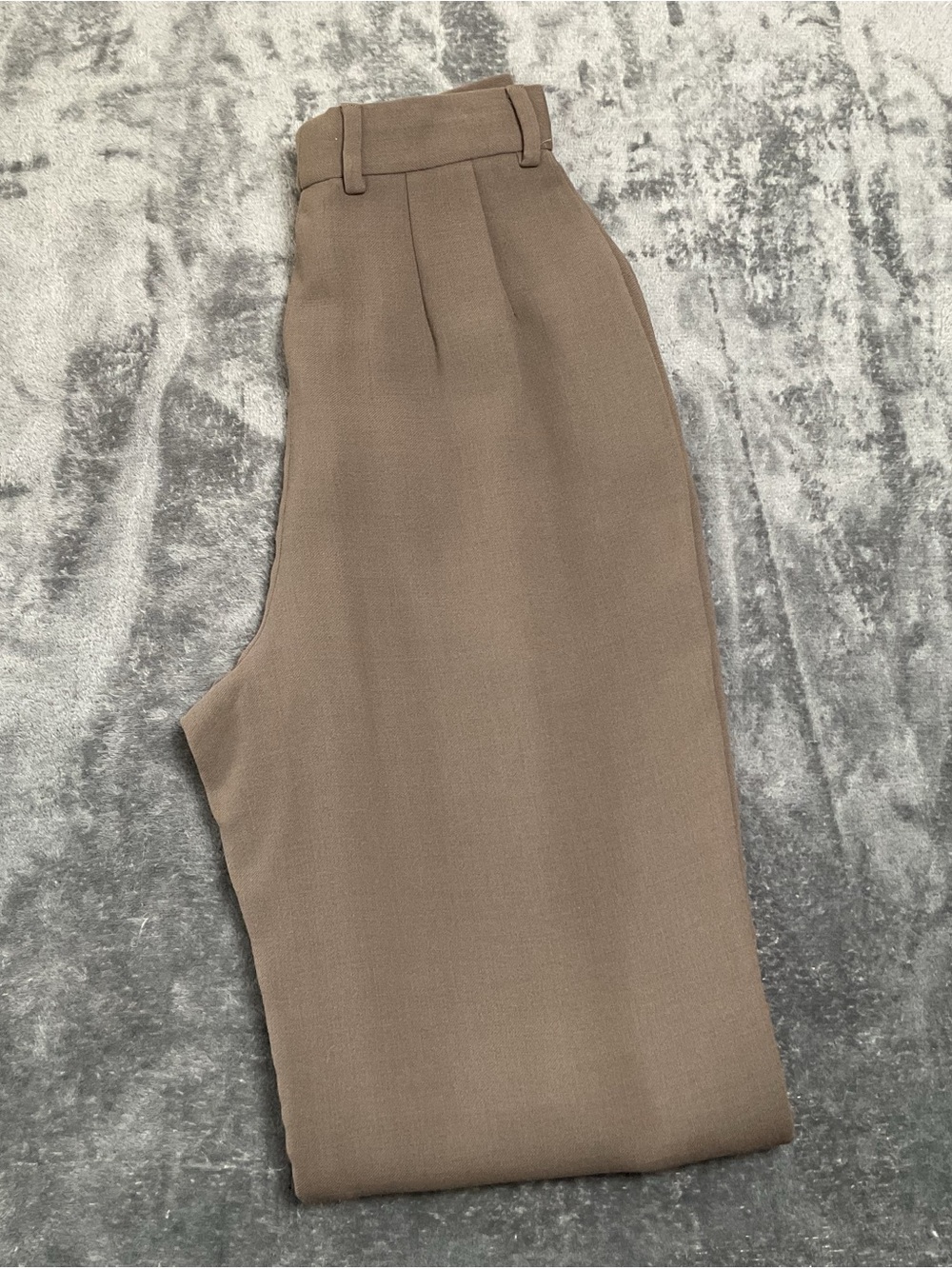 Giorgio Armani Trousers Pants Woman’s 40 Taupe/Brown High-Waist Tailored Baggy